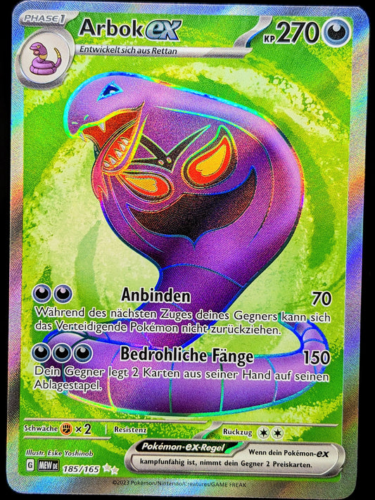 Arbok Ex Full Art 185/165 DE