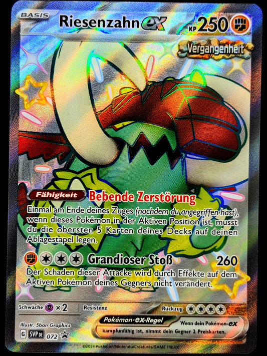 Riesenzahn Ex Shiny Full Art SVP072 DE