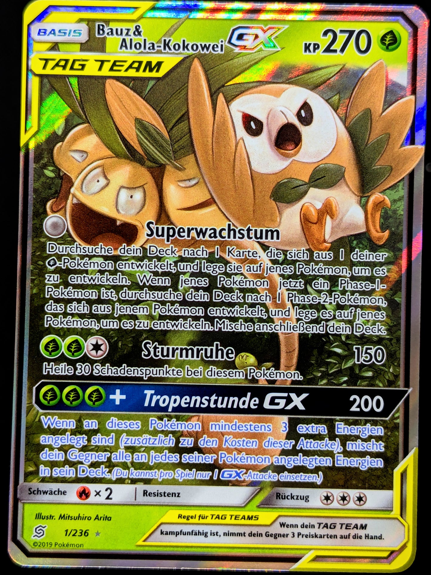 Bauz & Alola-Kokowei GX Tag Team 1/236 DE