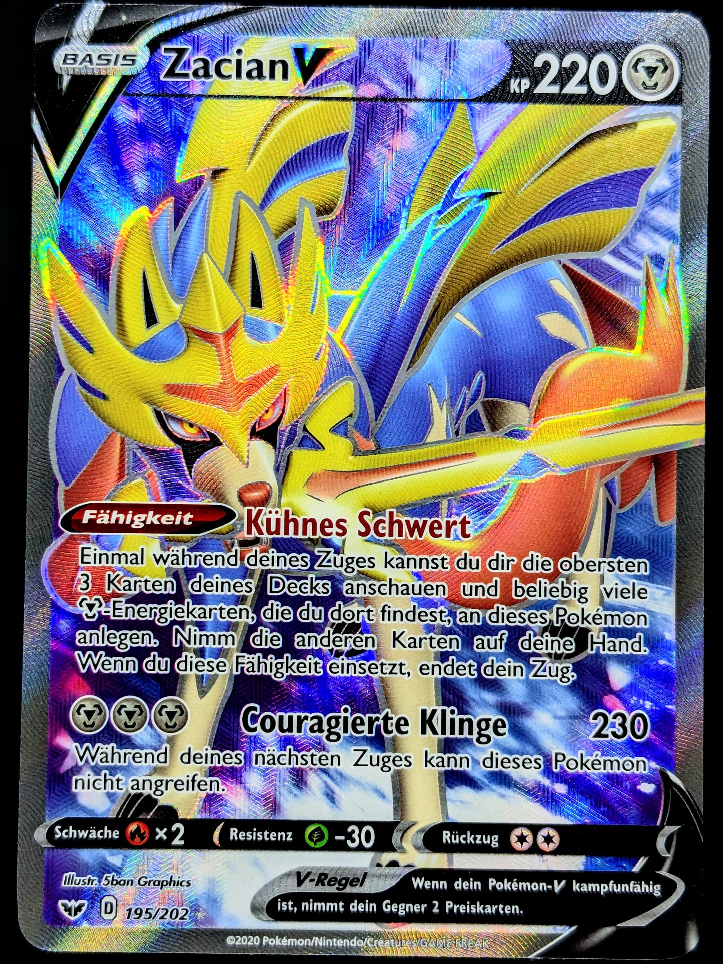 Zacian V Full Art 195/202 DE