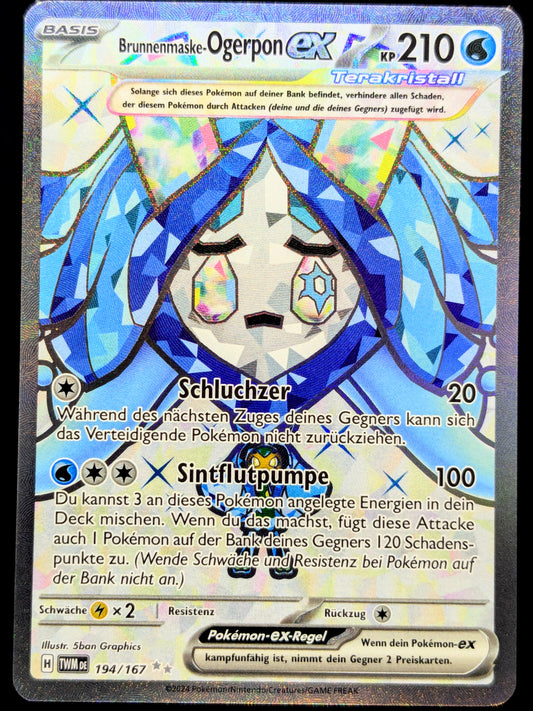 Brunnenmaske-Ogerpon Ex Terakristall Full Art 194/167 DE