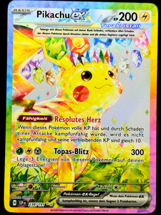 Pikachu Ex Terakristall 238/191 Special Illustration Rare DE