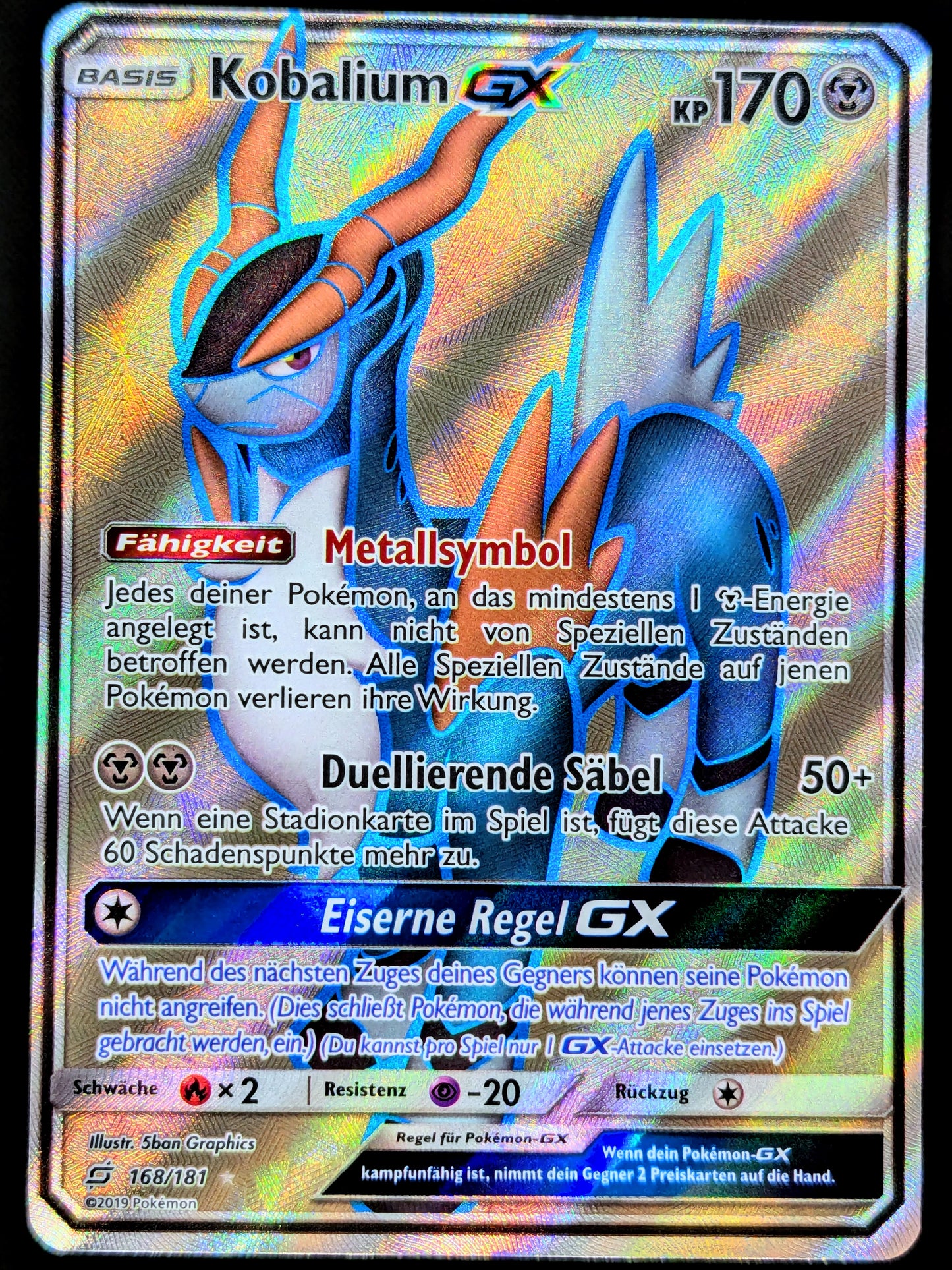 Kobalium GX Full Art 168/181 DE