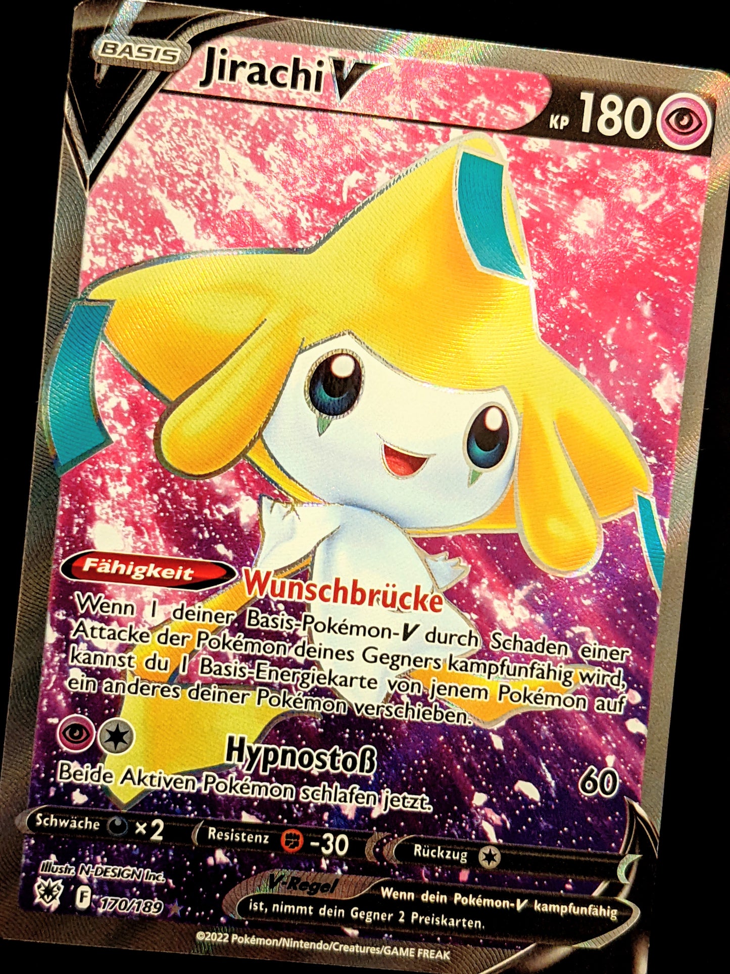 Jirachi V Full Art 170/189 DE