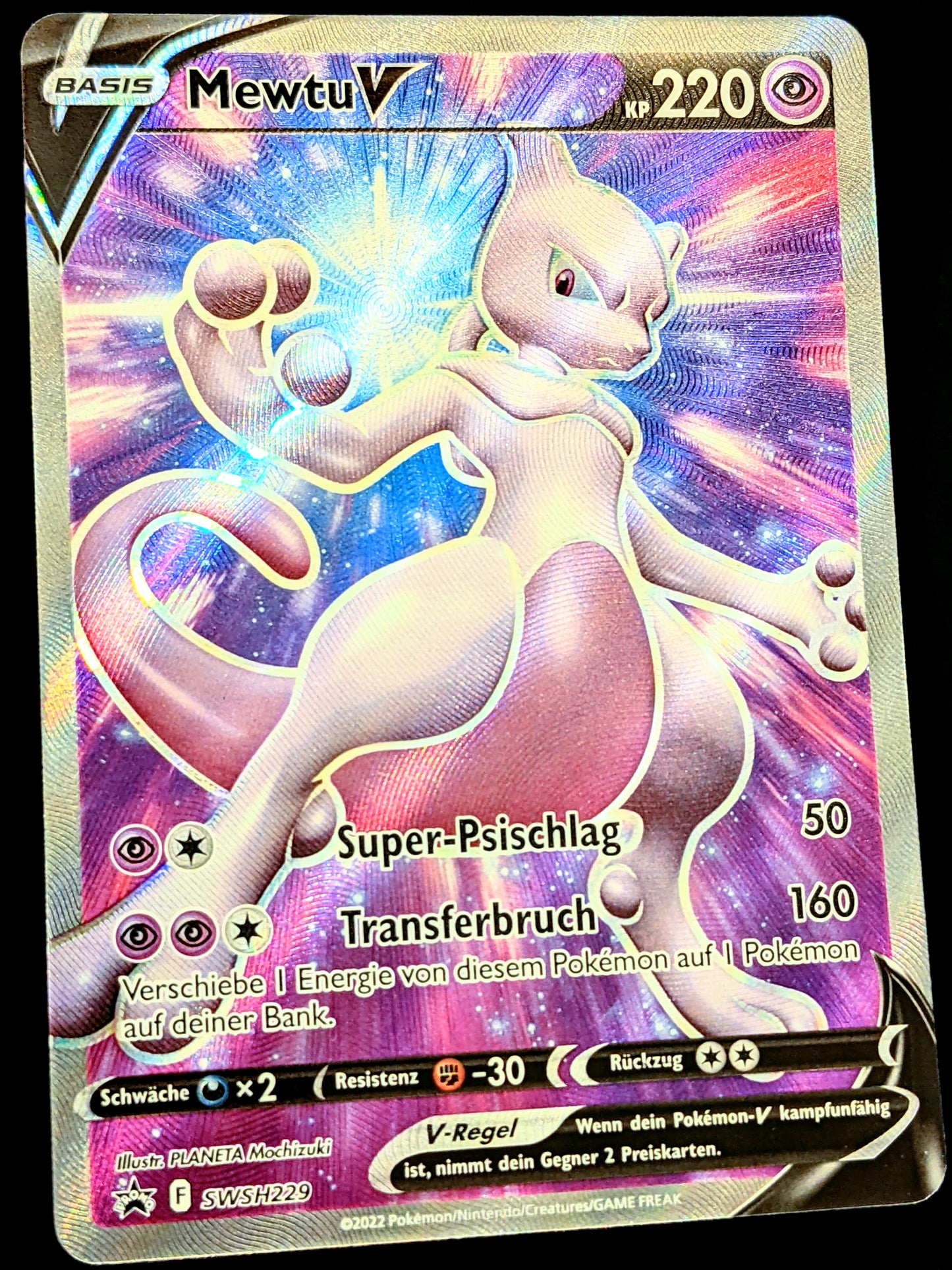 Mewtu V Full Art SWSH229 DE