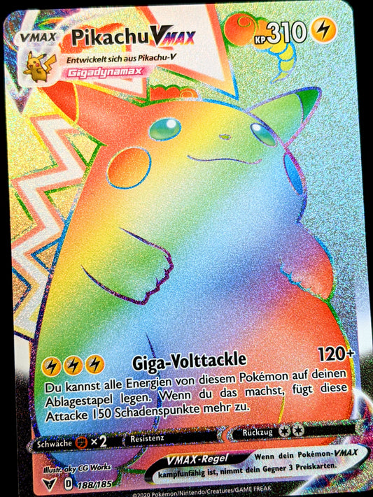 Pikachu VMax Rainbow 188/185 DE