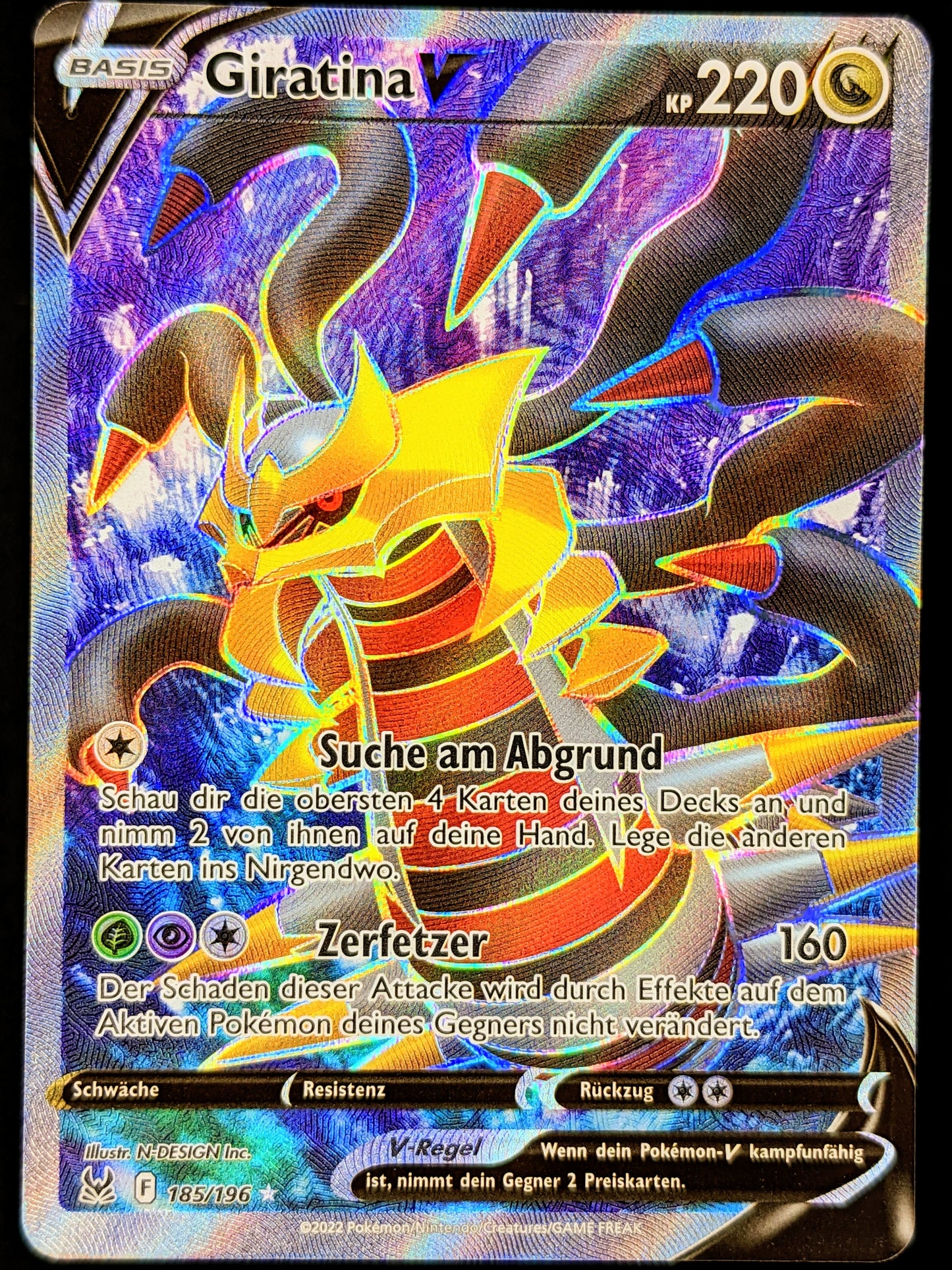 Giratina V Full Art 185/196 DE