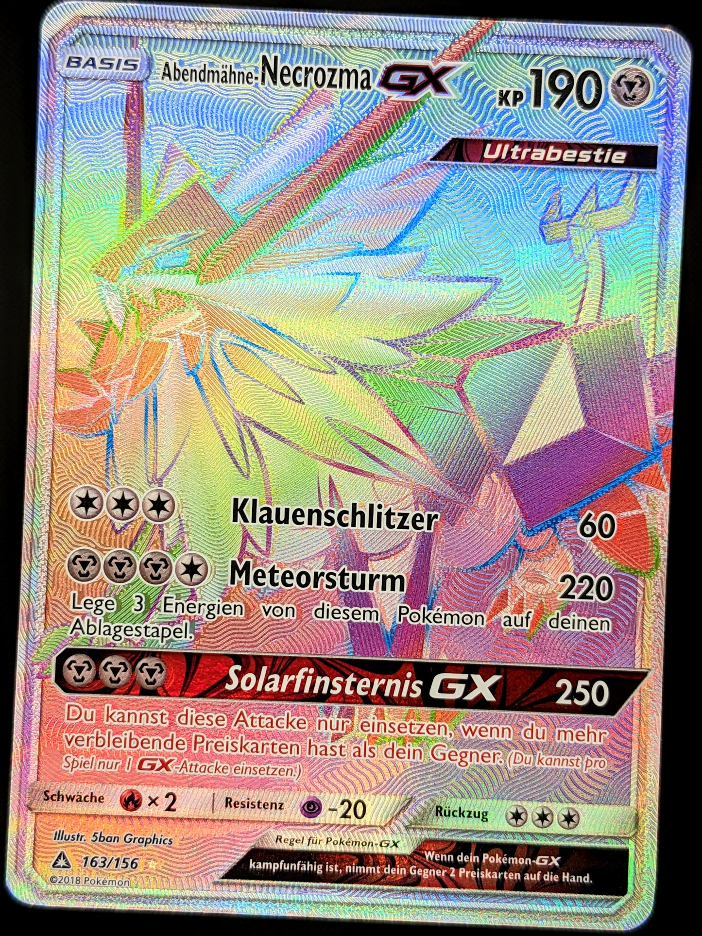 Abendmähne-Necrozma GX Rainbow 163/156 DE