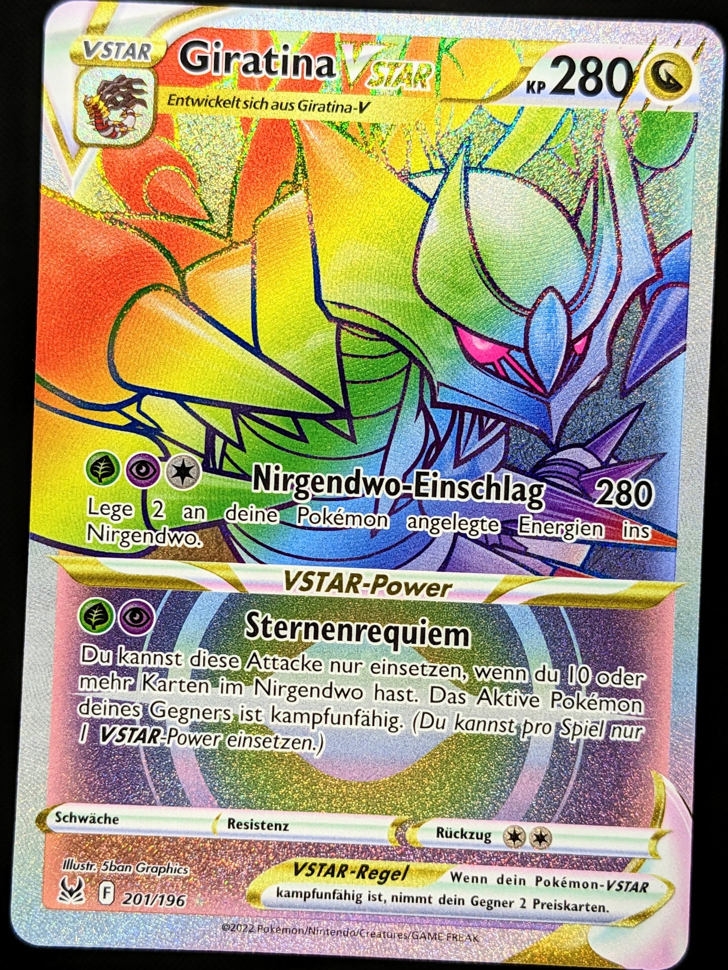 Giratina VStar Rainbow 201/196 DE