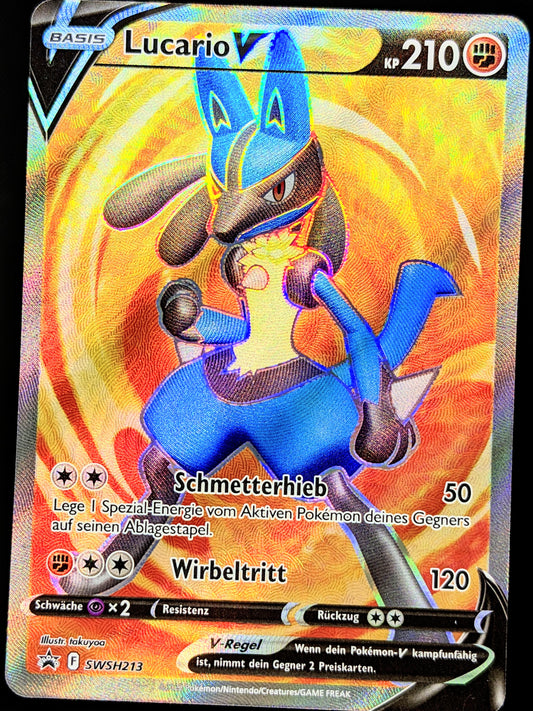 Lucario V Full Art SWSH213 DE