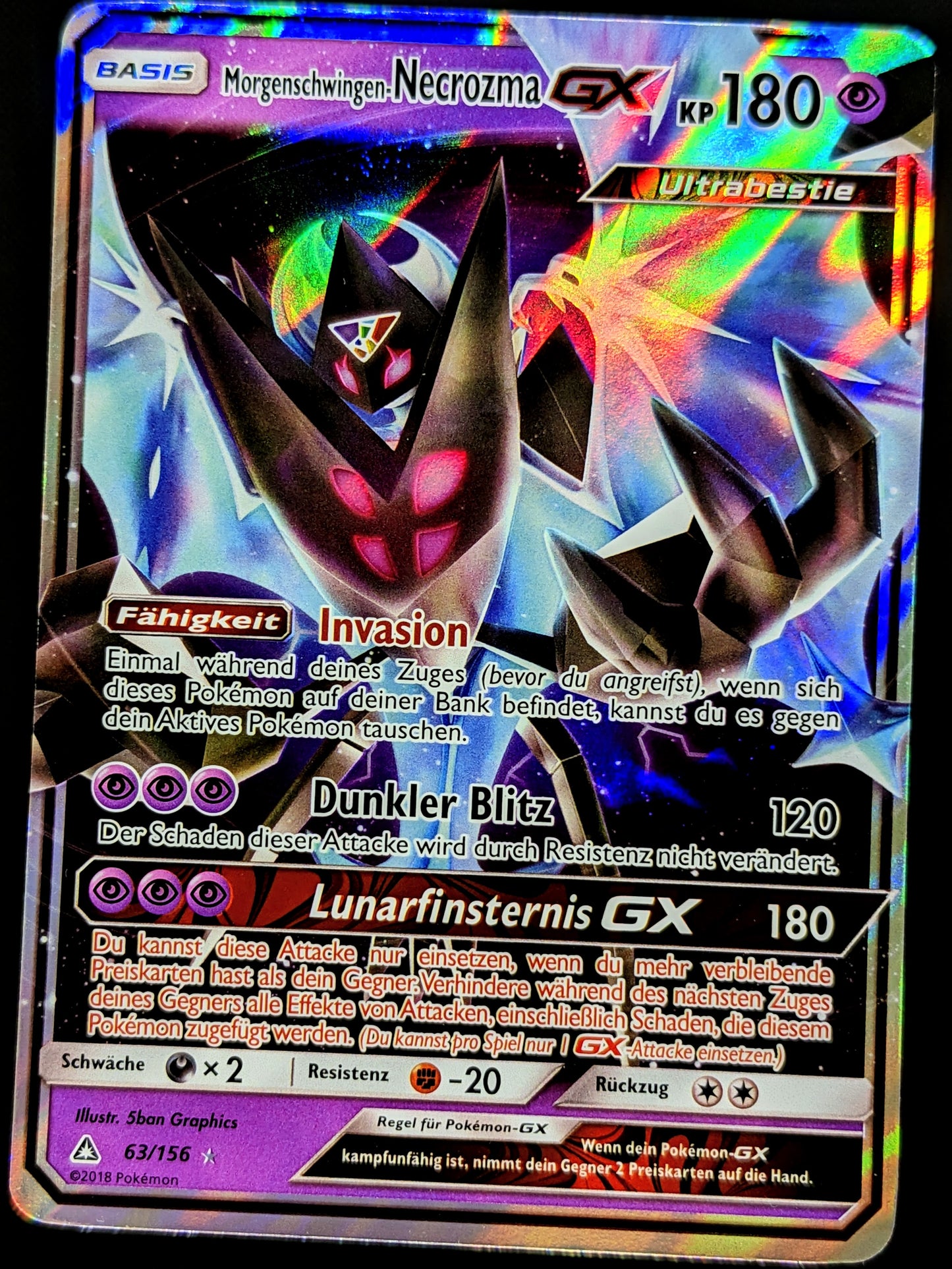 Morgenschwingen-Necrozma GX 63/156 DE