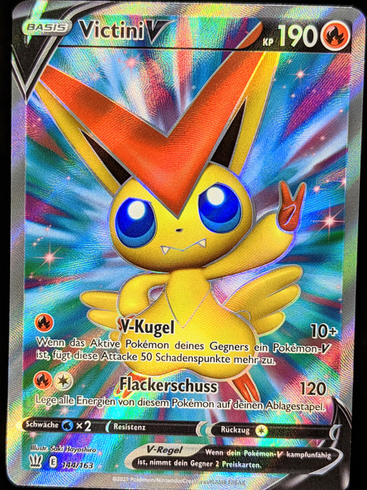 Victini V Full Art 144/163 DE