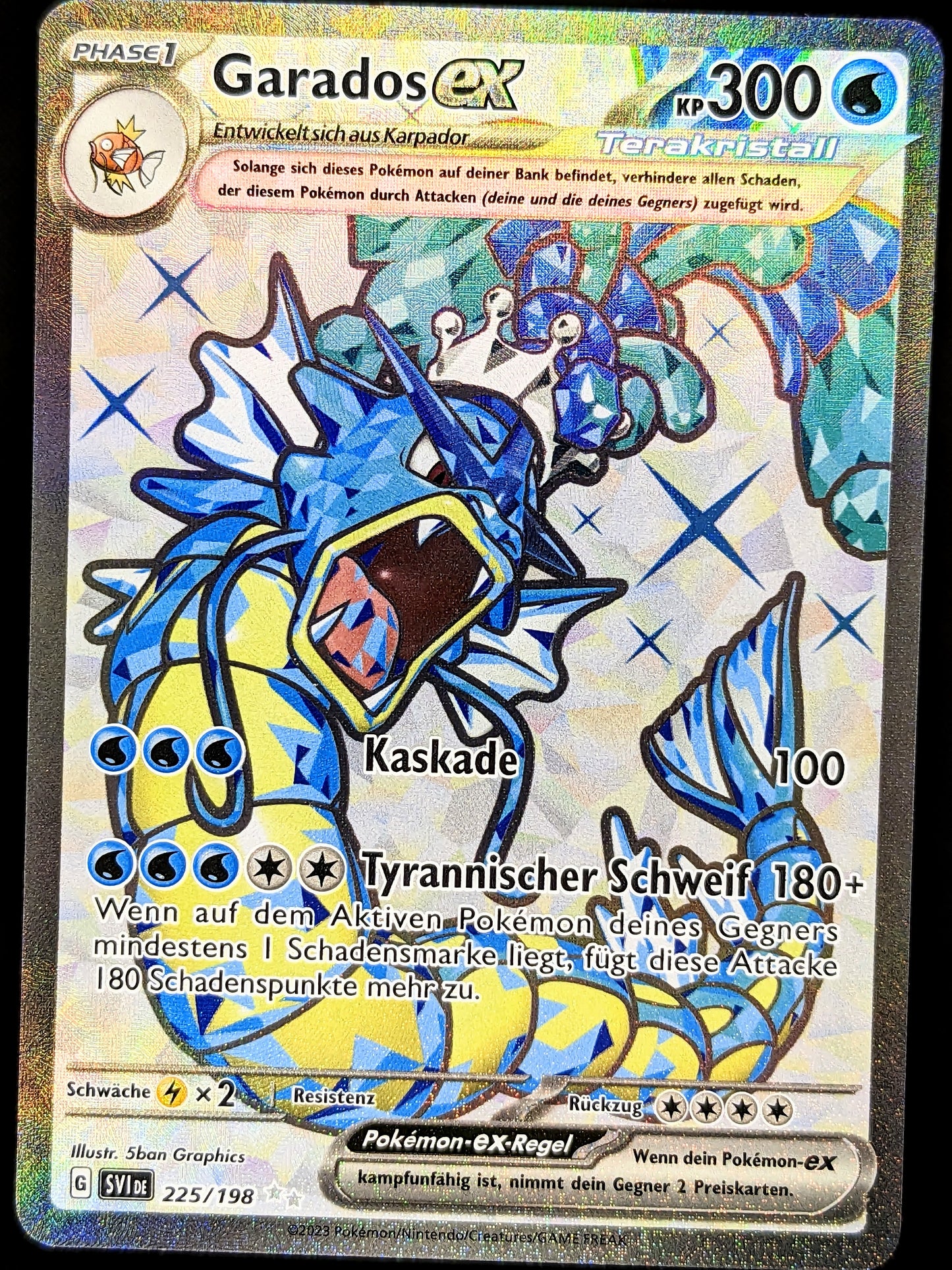 Garados Ex Terakristall Full Art 225/198 DE